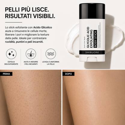 Body Stick esfoliante all'acido glicolico