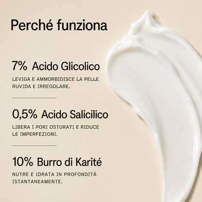 Body Stick esfoliante all'acido glicolico