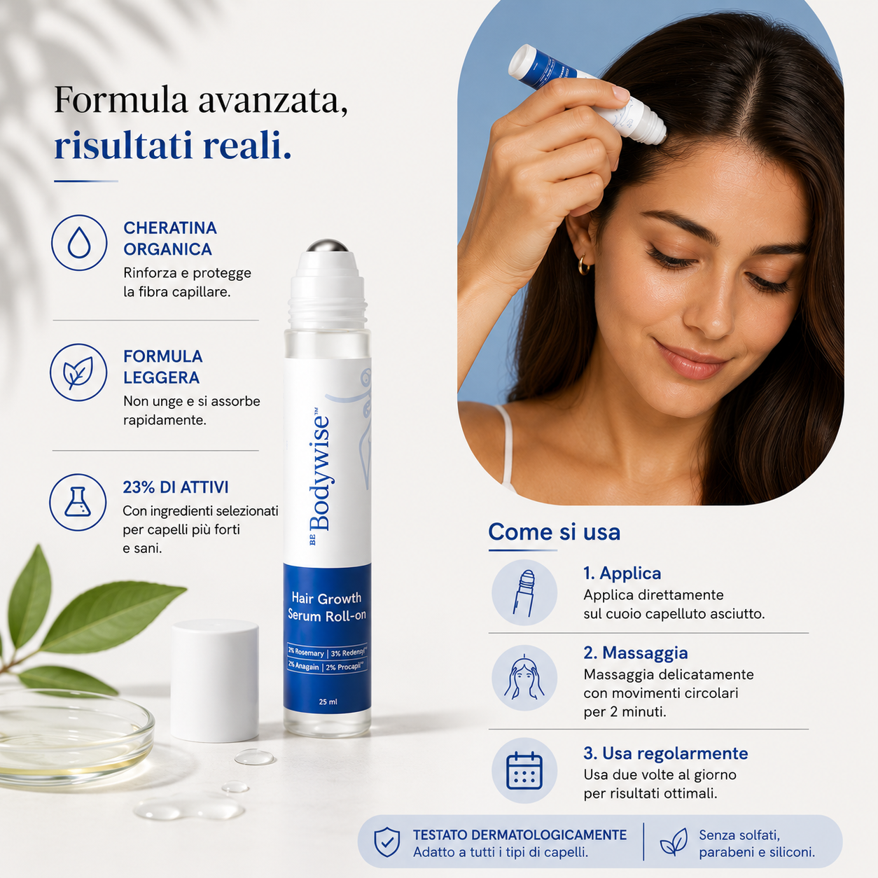 Ricrescita Attiva - Trattamento Roll-On con Cheratina Organica