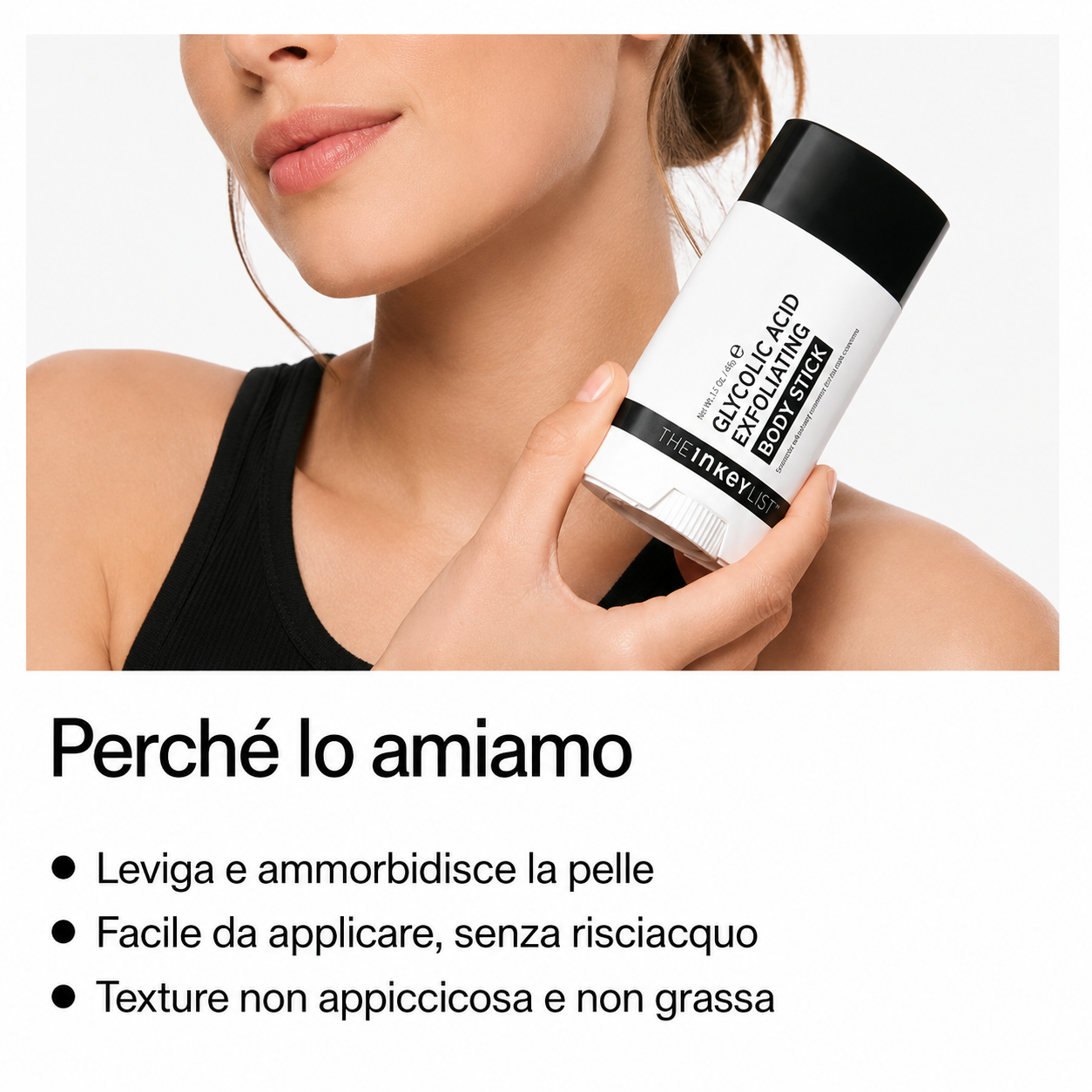 Body Stick esfoliante all'acido glicolico
