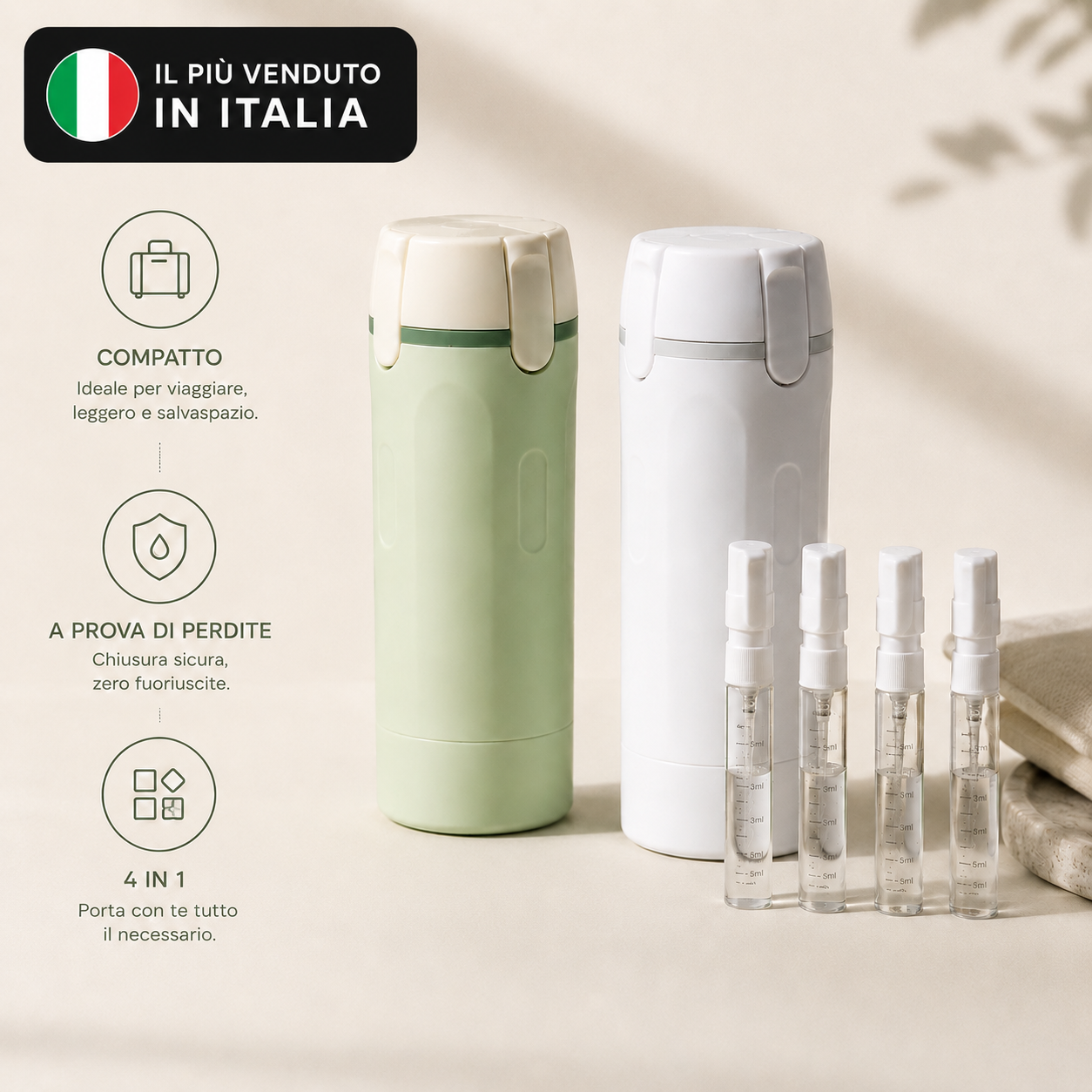 Kaelia® - Dispenser Compatto 4 in 1
