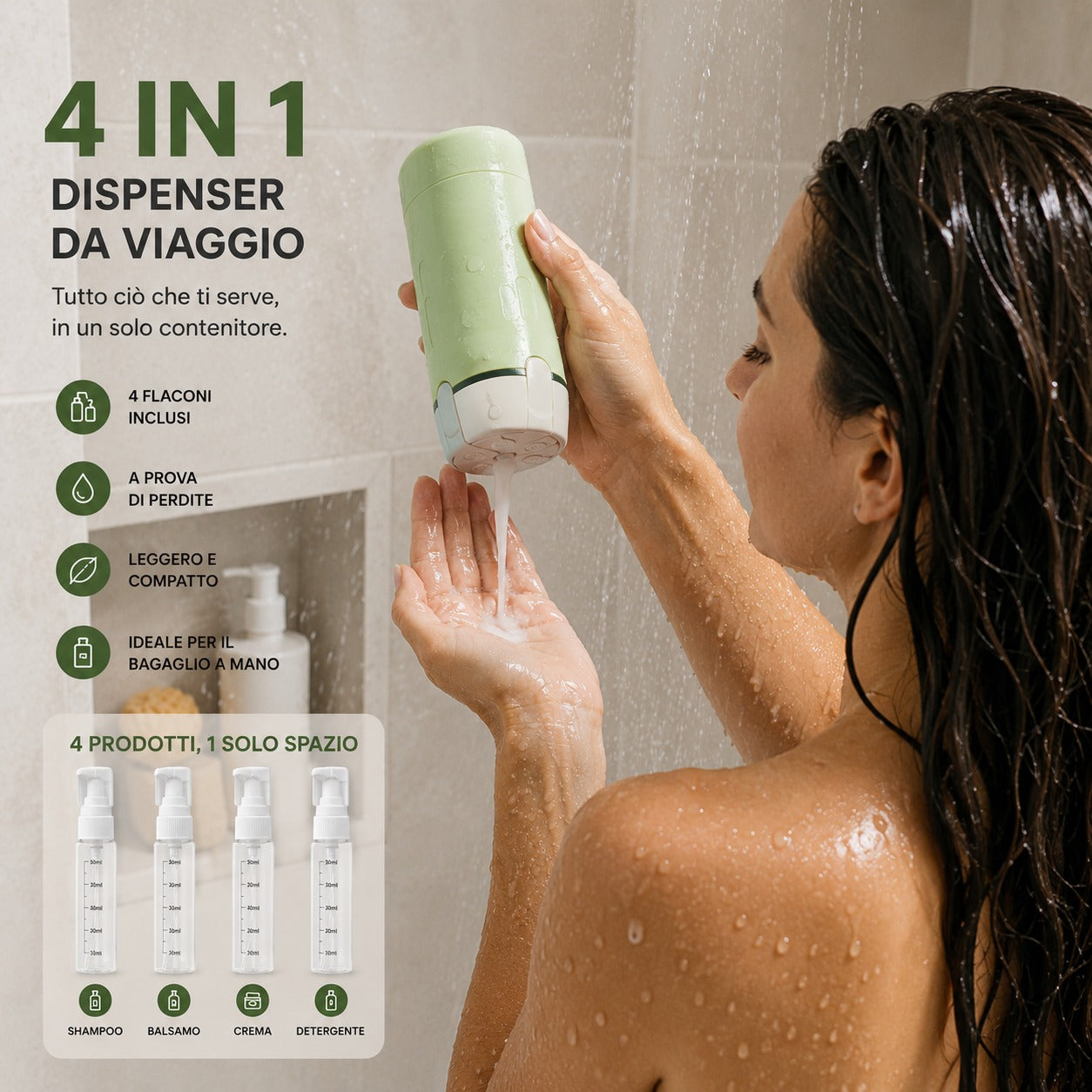 Kaelia® - Dispenser Compatto 4 in 1